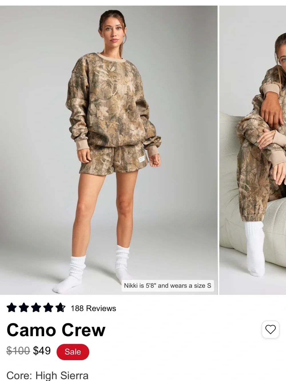 Camo Crew Sweatshirt - High Sierra Camo - Picture 1 of 5